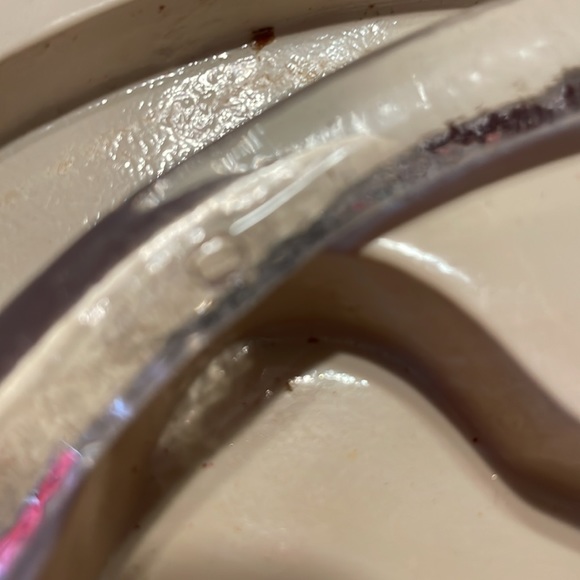 MJ Designs large 7” diameter ring & 4” bear hanging glass ornament - Picture 3 of 3